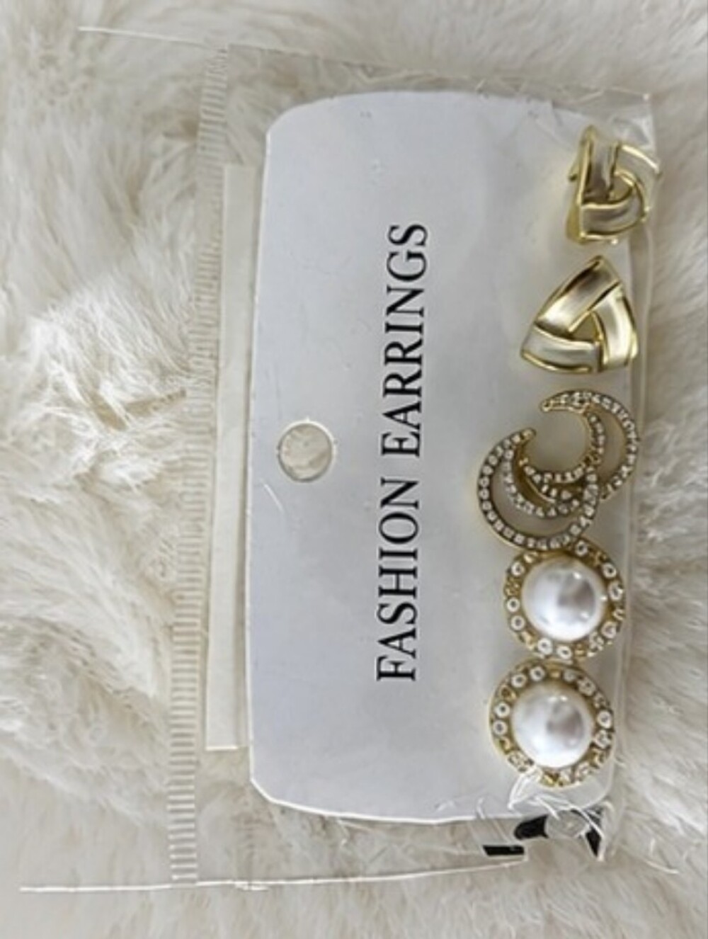 Fashion Earrings White Stud Card - Fashion Earrings